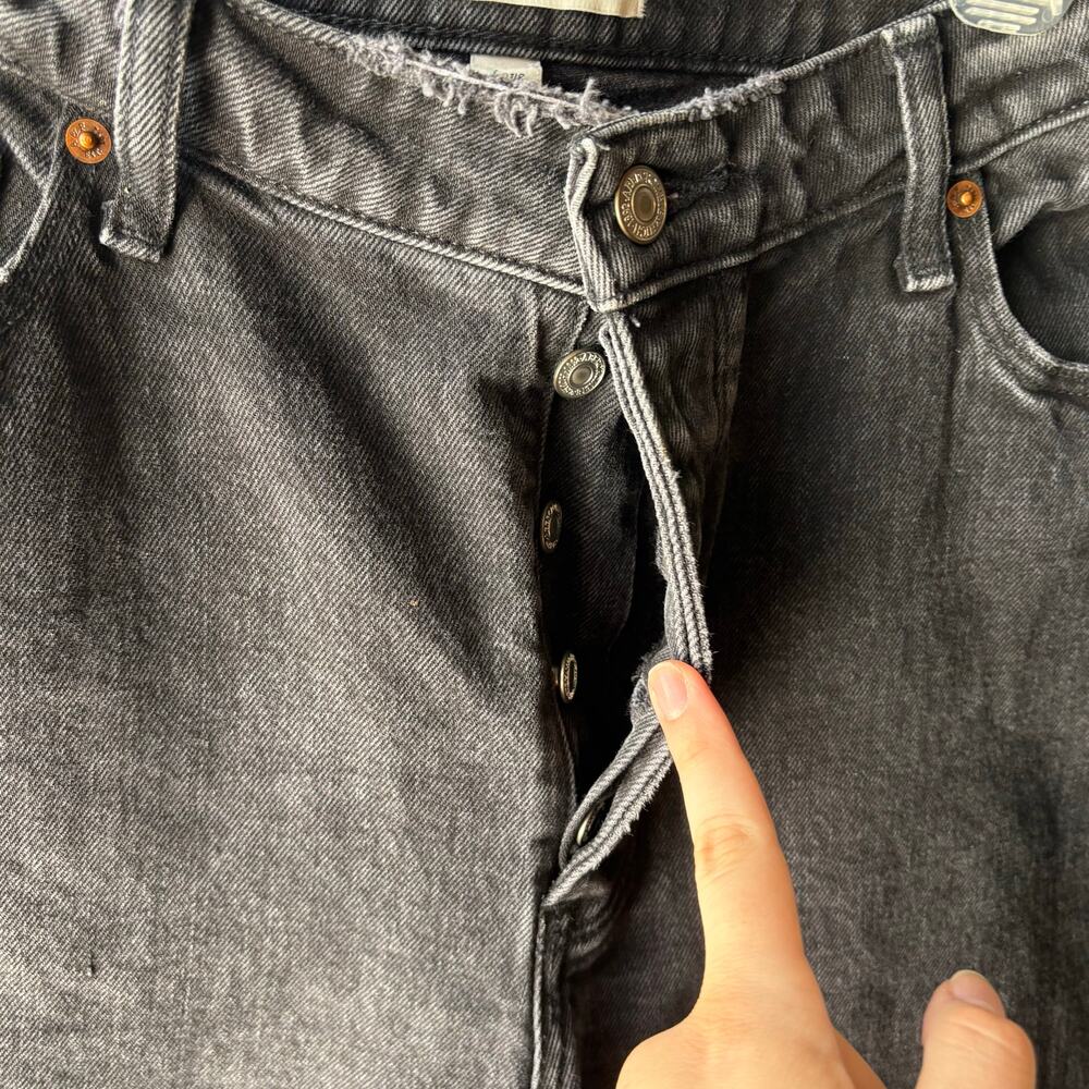 Abercrombie & Fitch The Dad High Rise Jeans 31 Short Distressed Skater - Picture 3 of 6